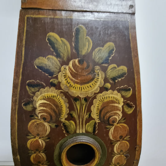 Antique 1829 Swedish Mora Clock – Extremely Rare Single-Hand Original – Rosmålning Folk Art