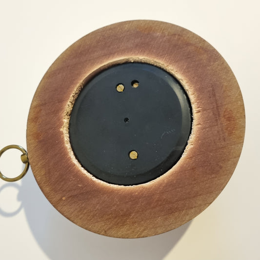 Vintage Wall Barometer – Mahogany & Brass Weather Instrument