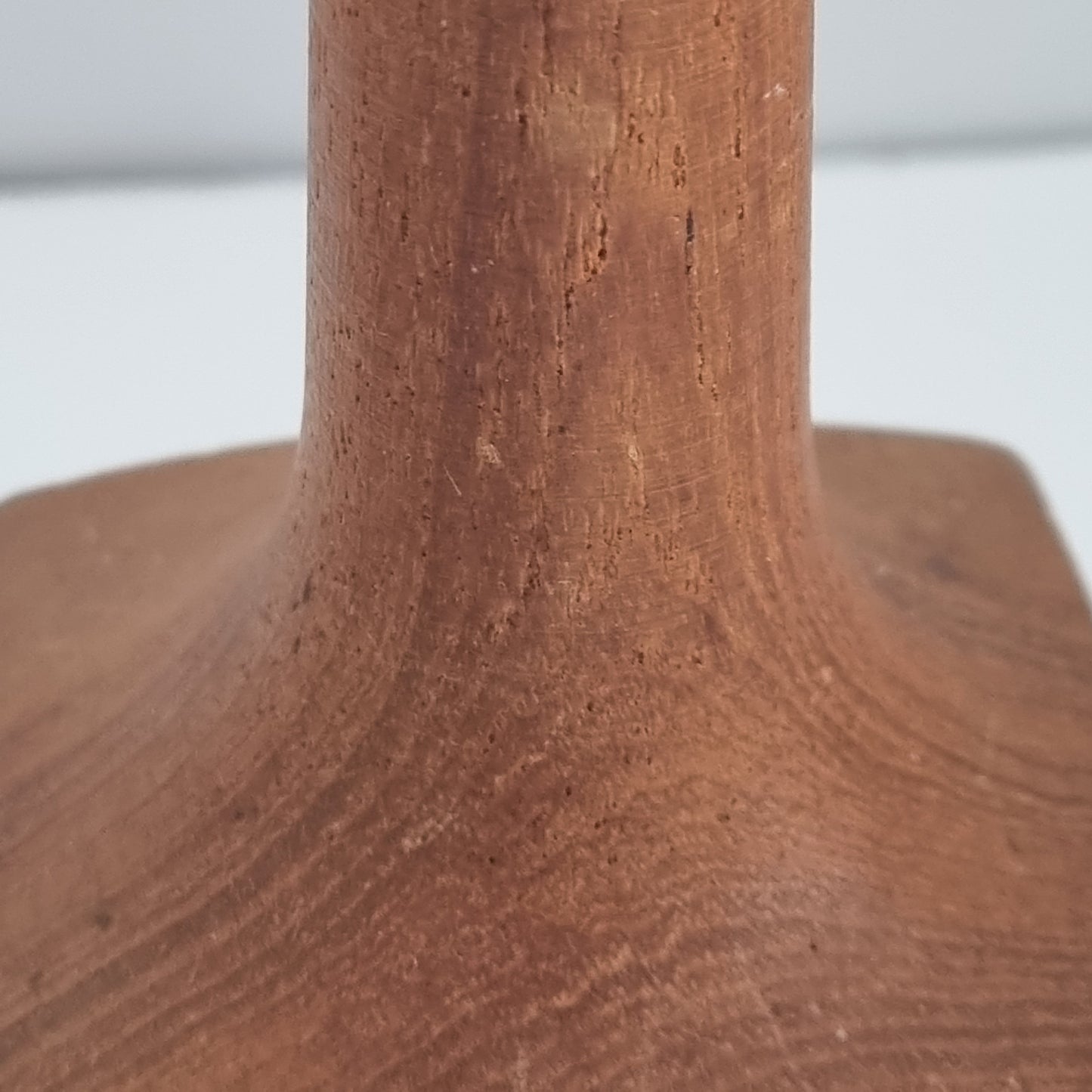 Teak Table Lamp Base – Stone Mosaic Inlay, Scandinavian Mid-Century, 1970s
