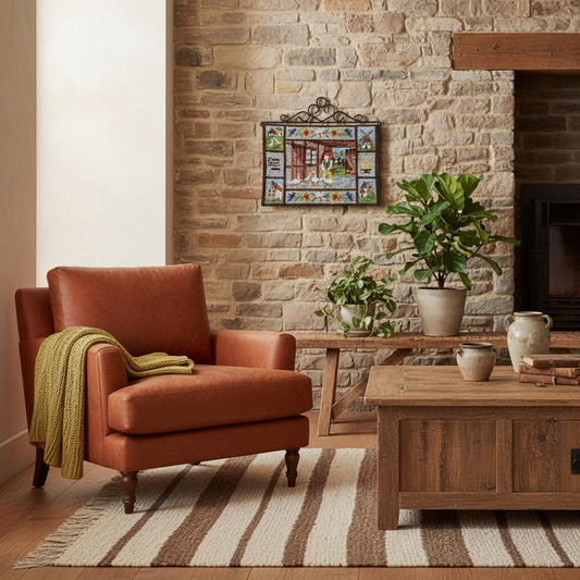 Vintage Swedish Wall Hanging – Embroidered Folk Art with Nils Holgersson Motif, Nordic Boho Decor