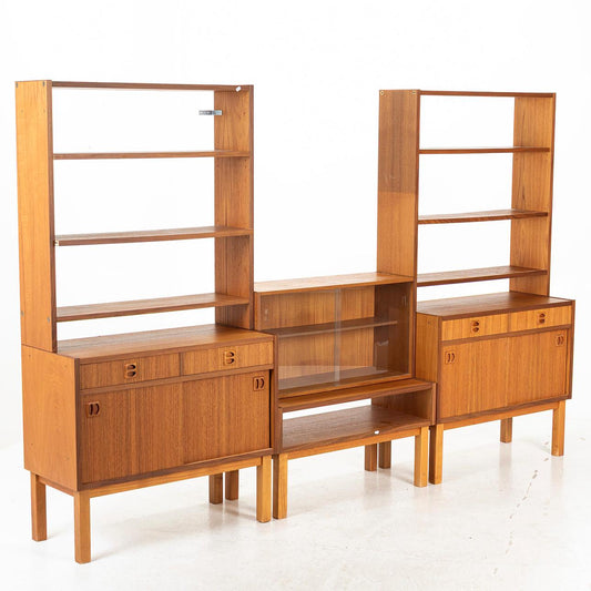 Mid-Century Modern Shelving System, 1960s Bertil Fridhagen Bodafors Teak Wall Unit. __etsy:7734555215