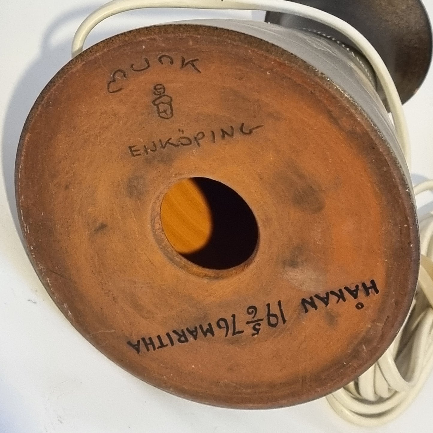 Scandinavian Modern Ceramic Table Lamp from Munk, Sweden, 1960s