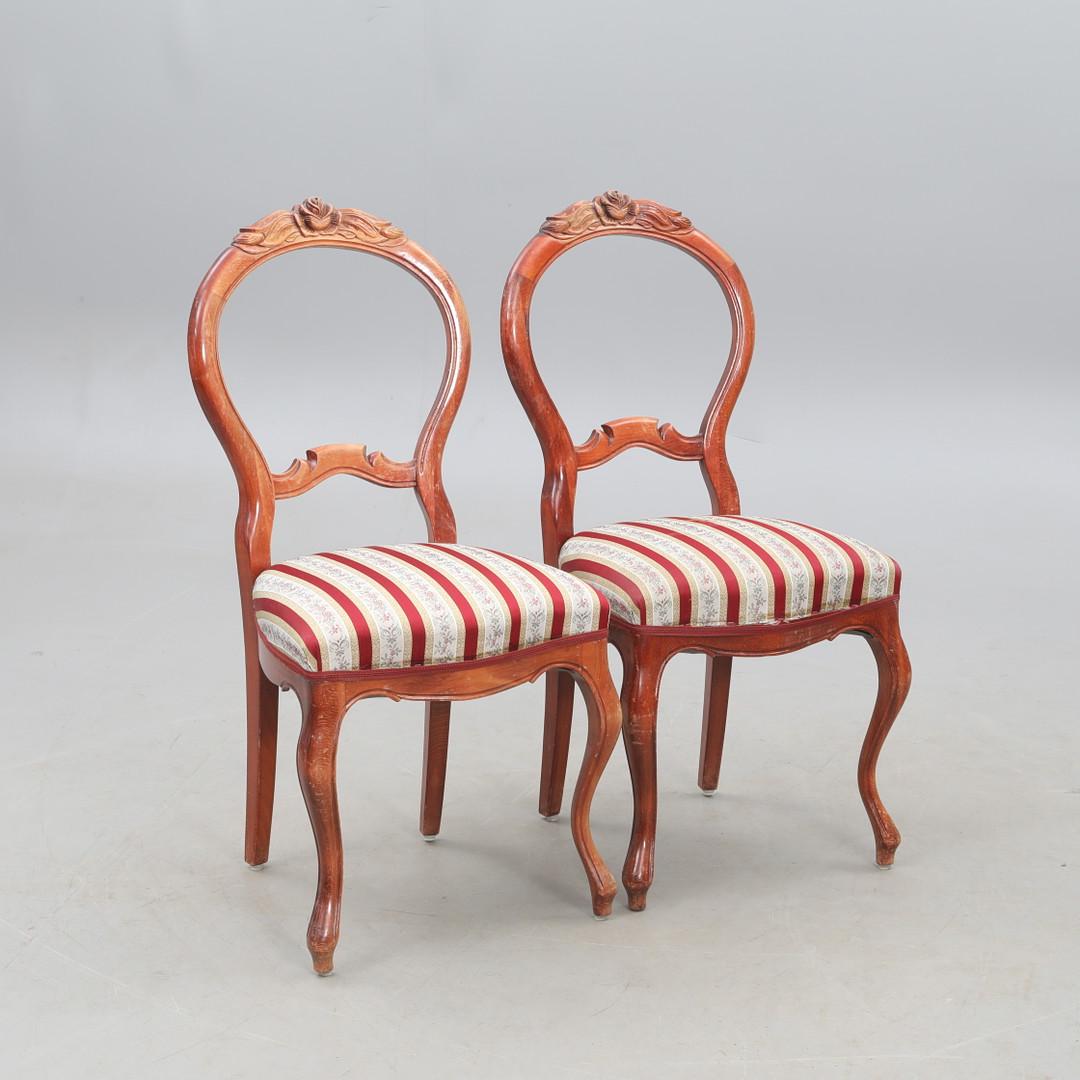 Antique Victorian Chair & Side Table Set