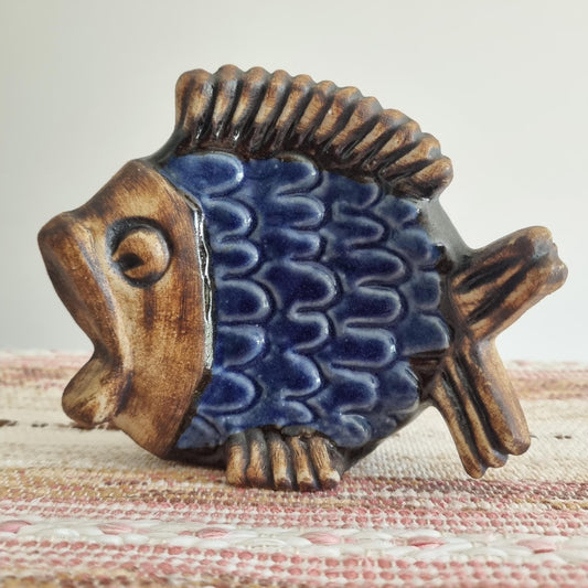 Vintage Stoneware Fish by EGO Stengods – Willi Fischer, Sweden – Scandinavian Vintage Pottery Decor