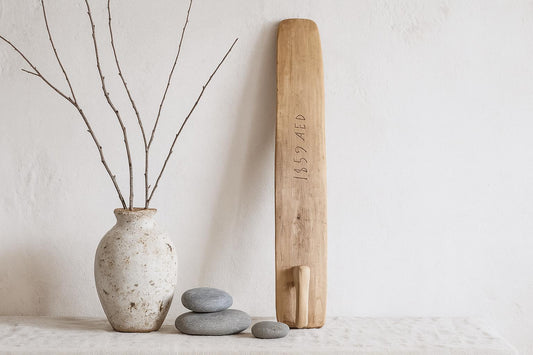 Antique Hand-Carved Butter Paddle 1859: Scandinavian Folk Art Decor