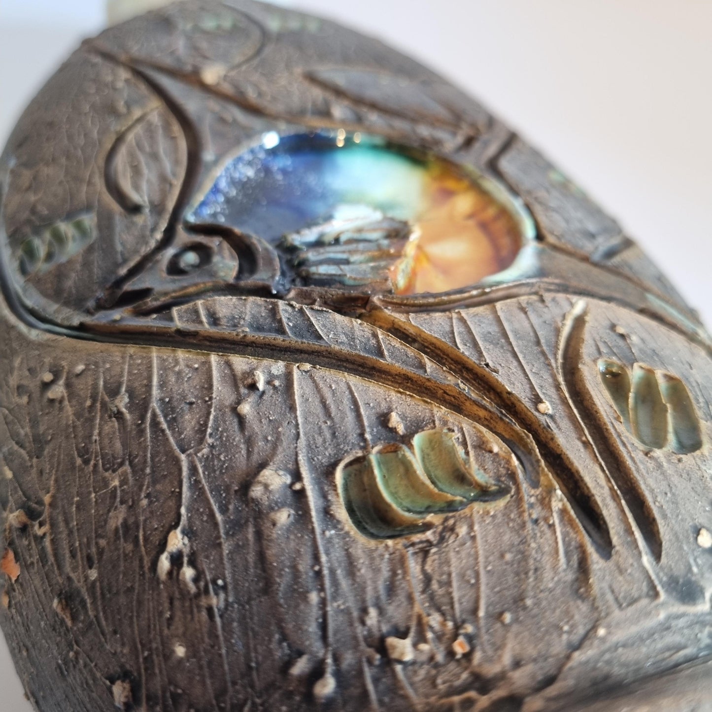 Brutalist Ceramic Table Lamp: Mid-Century Modern Tilgmans Swedish Keramik