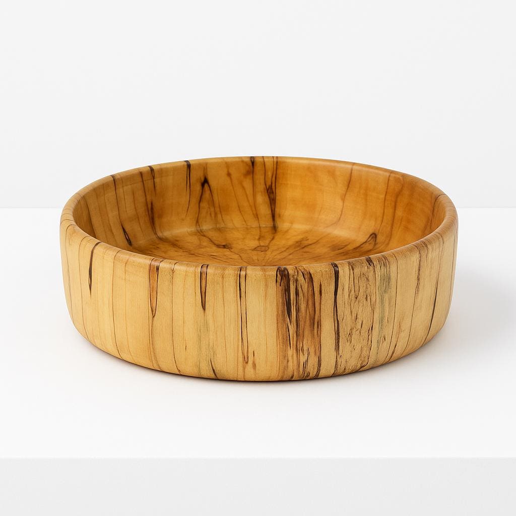 Hand-Turned Spalted Wood Bowl – Unique Artisan Piece