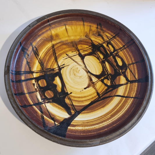 Vintage Inge Lise Eder Studio Pottery Bowl: Danish Modern Boho Decor