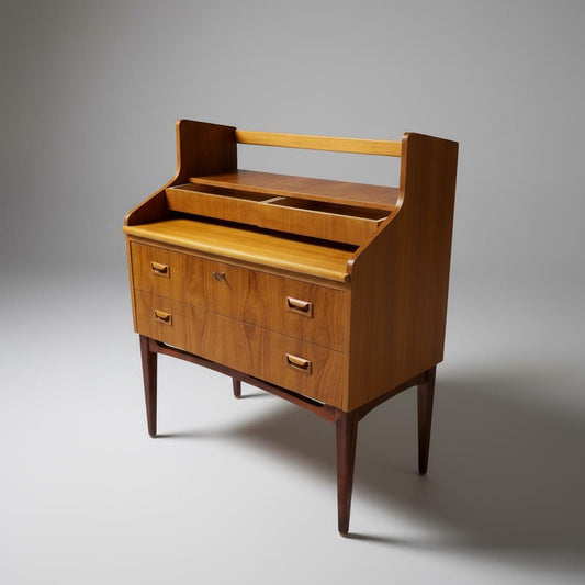 Mid-Century Modern Teak Sideboard Bar Cabinet - Arne Wahl Iversen Scandinavian Design