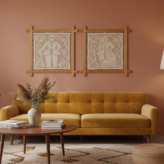 Vintage Scandinavian Crochet Sample from the 1960s - Retro Scandinavian Craft