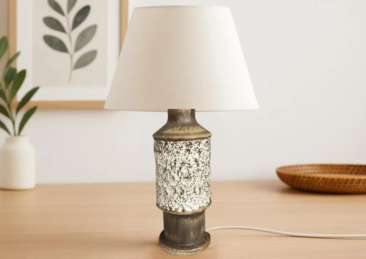 Brutalist Ceramic Table Lamp: EGO Stengods Atelje Sweden, Bruno Karlsson Design