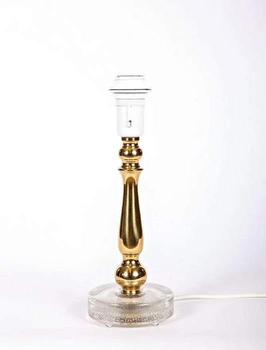 Mid-Century Brass & Glass Table Lamp - Falkenbergs Belysning - Minimalist Swedish Modern Design