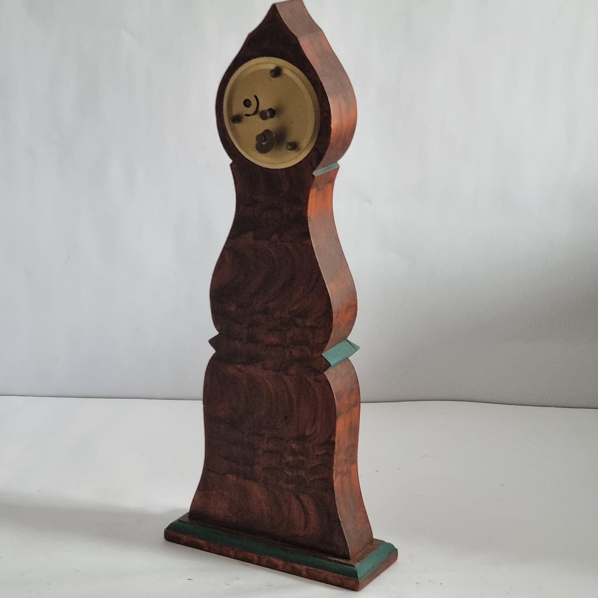 Vintage Swedish Mora Wooden Table Clock – Hand-Painted Folk Art with authentic vintage charm and Scandinavian mid-century modern style.