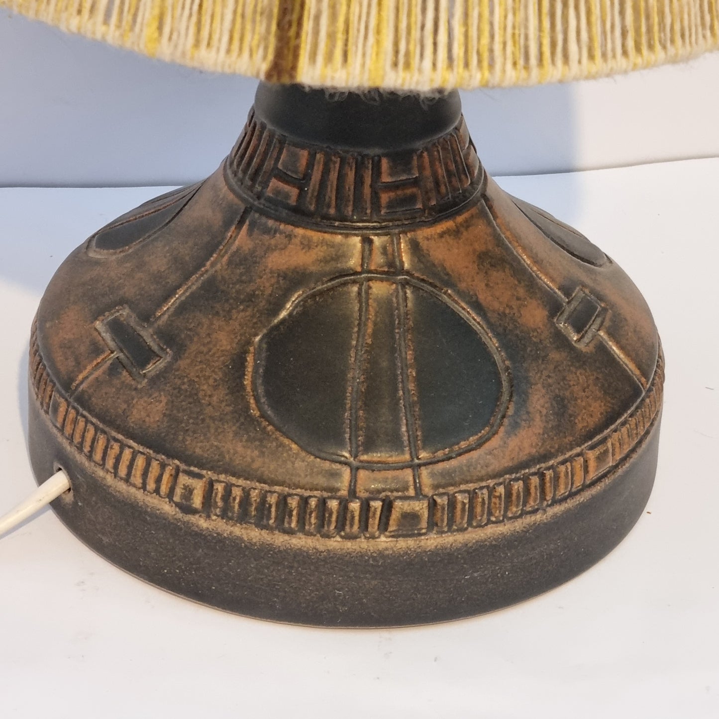 Munk Keramik Danish Ceramic Table Lamp – 1960s Studio Pottery base with authentic vintage timeless charm and Scandinavian mid-century modern style.