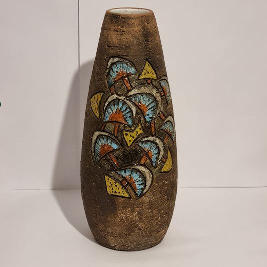 Tilgmans Floor Vase – Swedish Ceramic Art, 1960s–70s, authentic vintage ceramic with mid-century modern Nordic folk art charm.