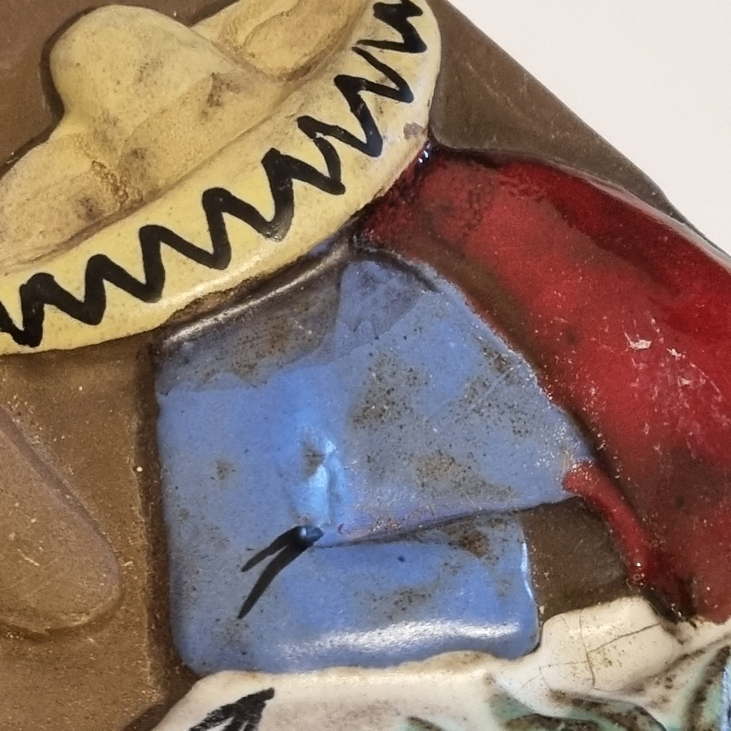 Ceramic Wall Plaque – Resting Figure with Donkey, Sweden Bromma Keramik showcasing authentic vintage Scandinavian mid-century modern charm.