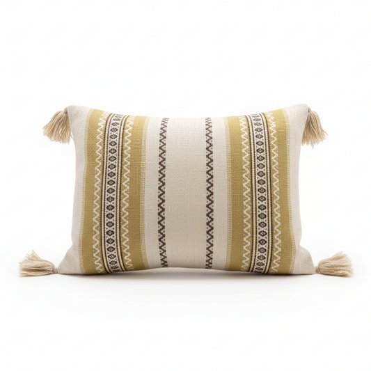 Scandinavian Folk Woven Cushion Cover – Nordic Geometric Pattern