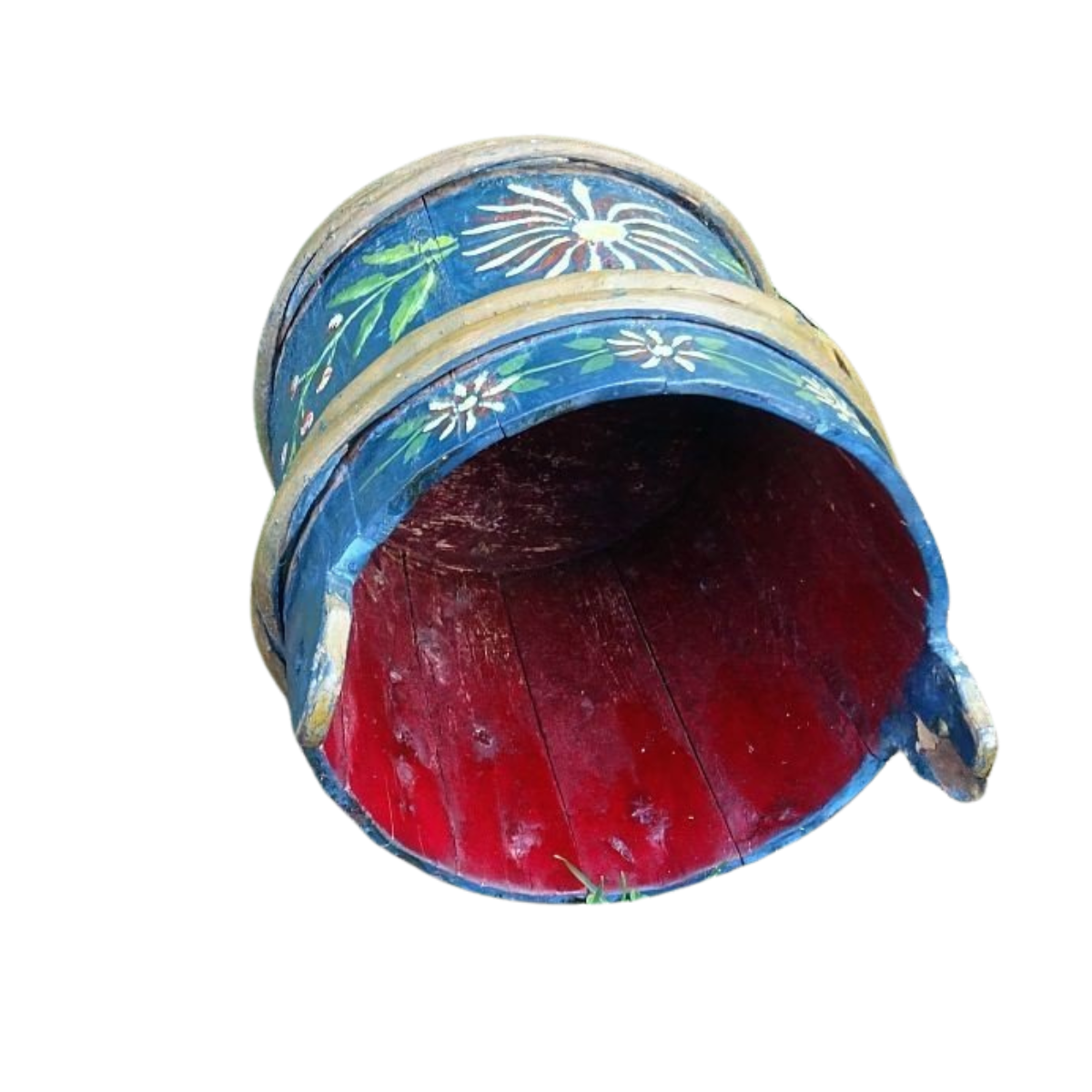 Antique Swedish Folk Art Painted Wooden Box – Hand-Painted Floral Storage Chest, Dated 1783