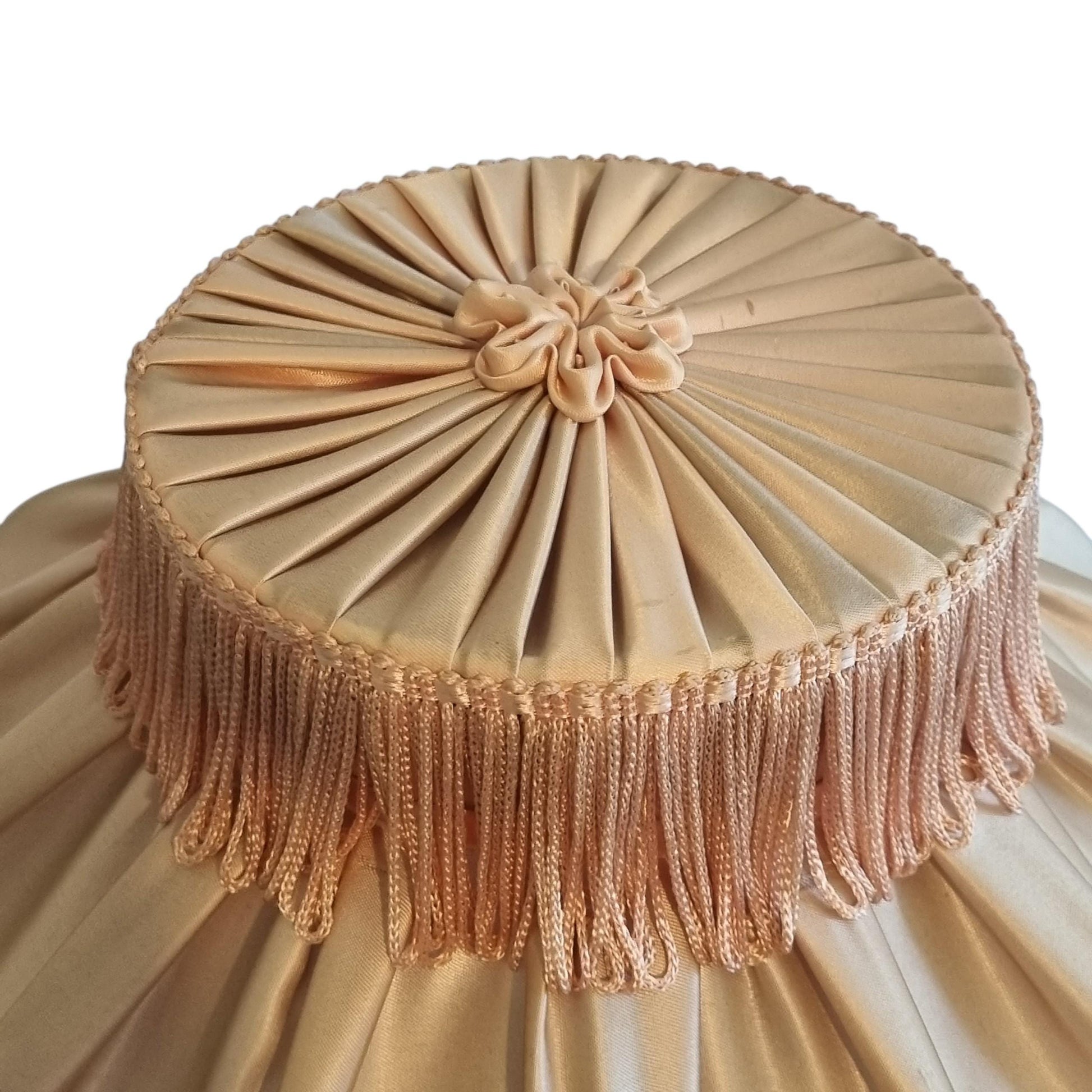 Brass Table Lamp, Pleated Silk Fringe Shade, Hollywood Regency Style, Swedish Vintage 1960s __etsy:8147172980
