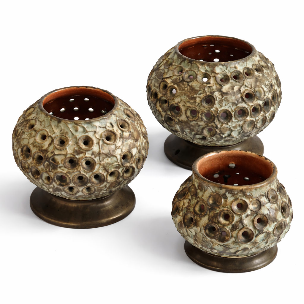 Ceramic Lamp Set – Bruno Karlsson, EGO Stengods, Sweden, 1970s