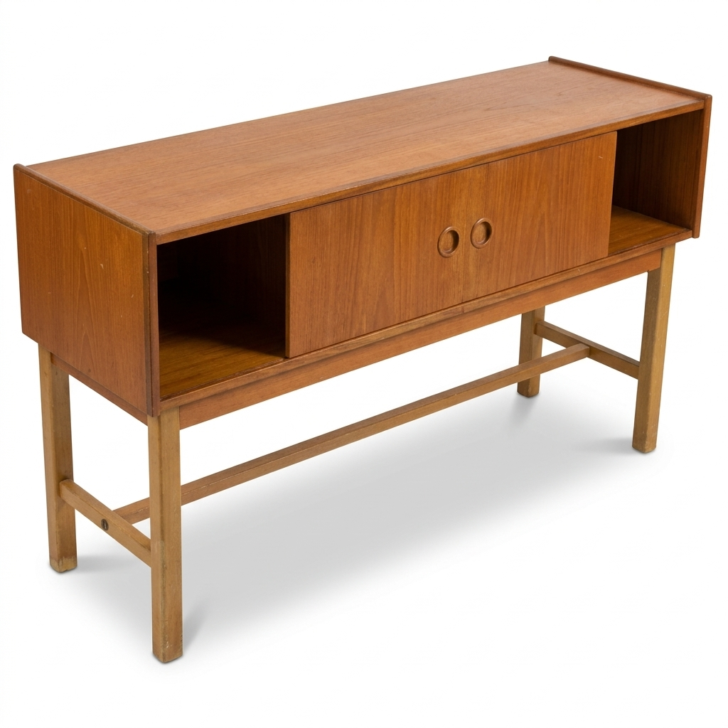 Erik Wörtz Teak Sideboard for IKEA – Hallbyrå, Sweden 1950s–60s, authentic vintage teak furniture, timeless charm.