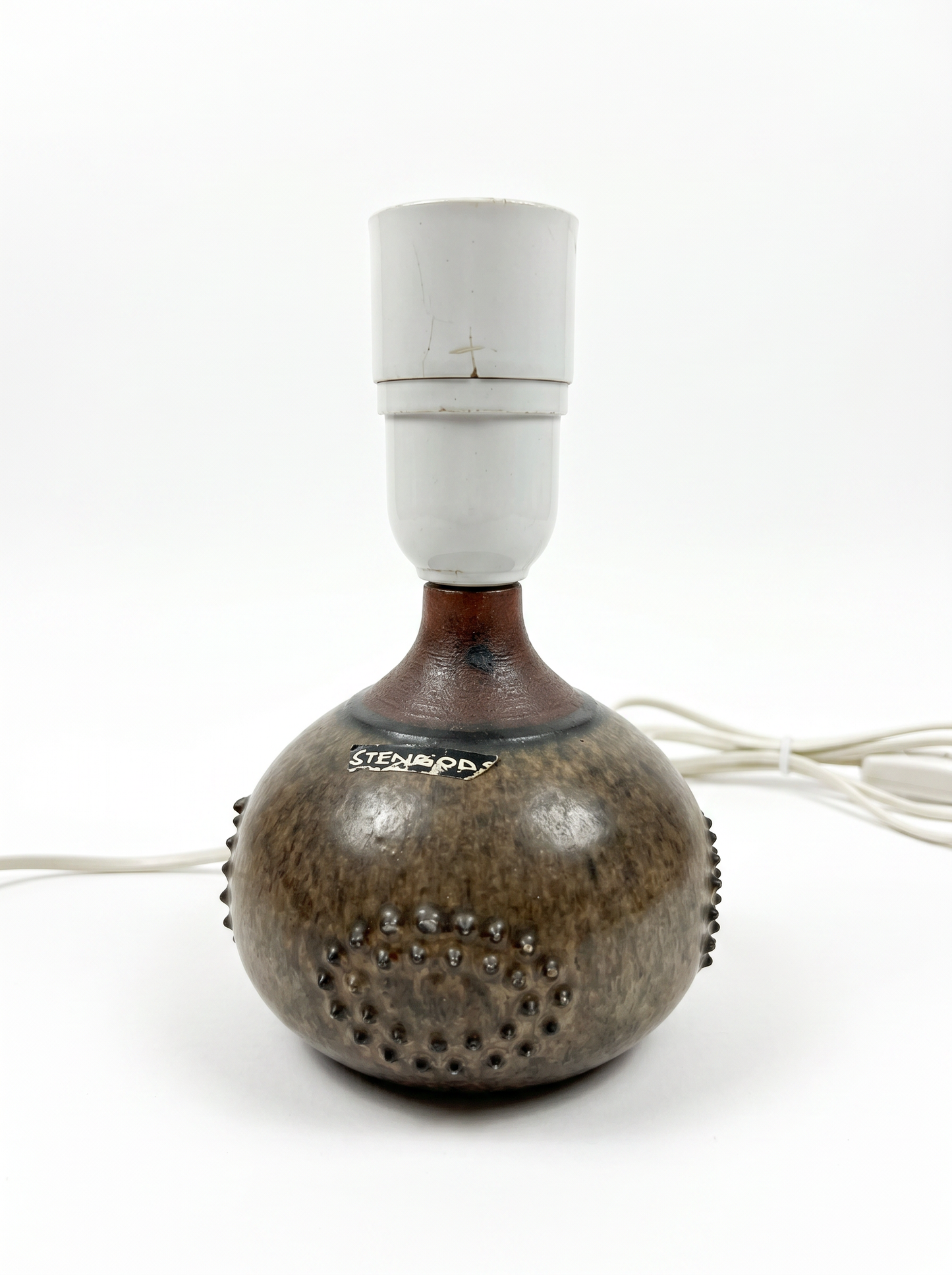 Brutalist Ceramic Table Lamp – Rolf Palm, Swedish Studio Pottery Mölle 1960s