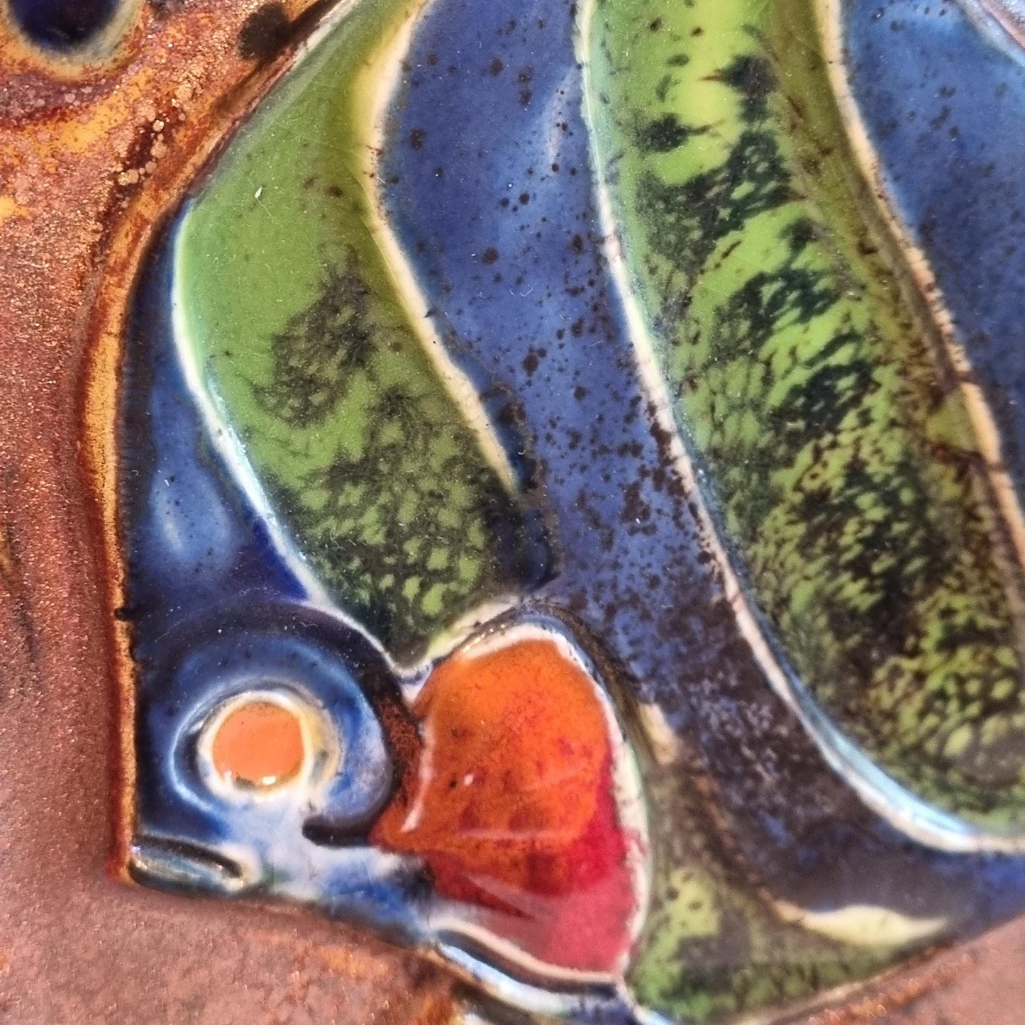 Fish Wall Plaque – Mid Century Ceramic Art Tile, Scandinavian Stoneware Relief by Danny Petrus for Tilgmans, Sweden __etsy:8194527625