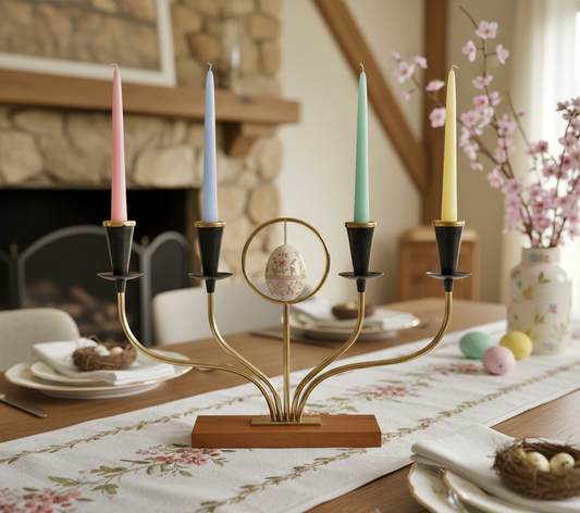 Teak Candelabra- Gunnar Ander Ystad Metall Scandinavian Design