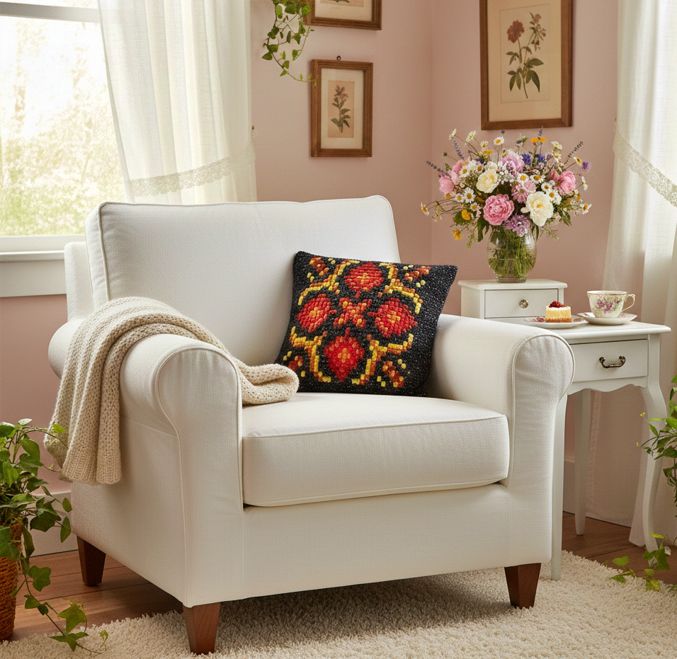 Retro Handwoven Wool Tapestry Pillow Cover: Vintage Scandinavian  Cushion (Másolat)