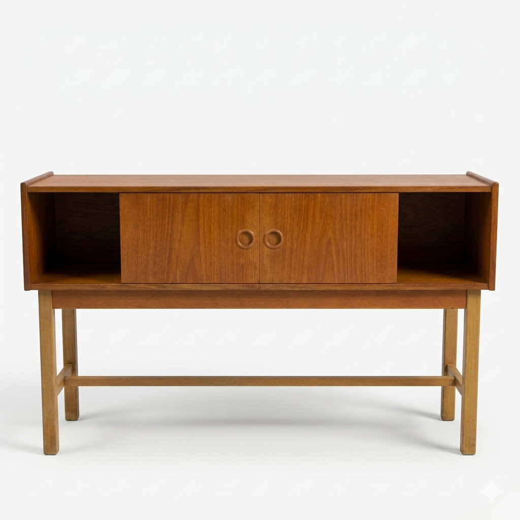 Erik Wörtz Teak Sideboard for IKEA – Hallbyrå, Sweden 1950s–60s, authentic vintage teak piece, timeless charm
