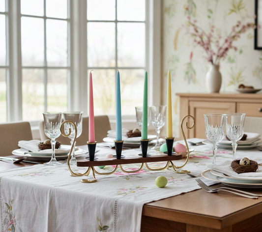 Teak Candelabra- Gunnar Ander Ystad Metall Scandinavian Design