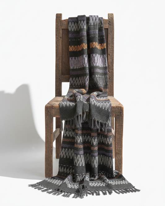 Swedish Handwoven Textile Runner Pair: Mid-Century Modern Nordic Decor