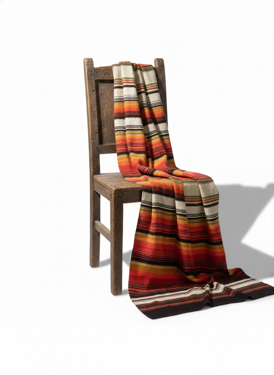 Handwoven Wool Tapestry: Swedish Vintage Folk Art Runner, Early 1900s Nordic Decor