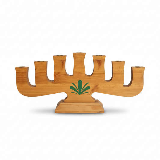 Vintage Pine Candle Holder: Scandinavian Farmhouse Decor, Stig Jansson Design
