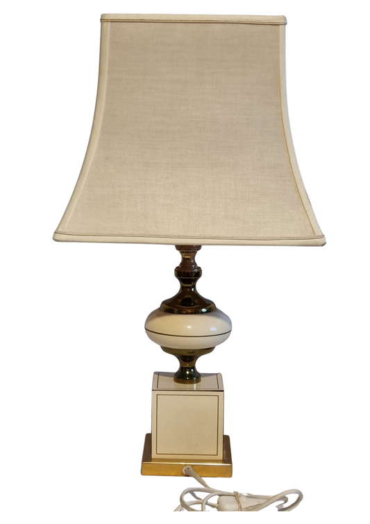 Vintage Le Dauphin ‘Jutland’ Table Lamp – Hollywood Regency with Original Shade, authentic vintage timeless charm
