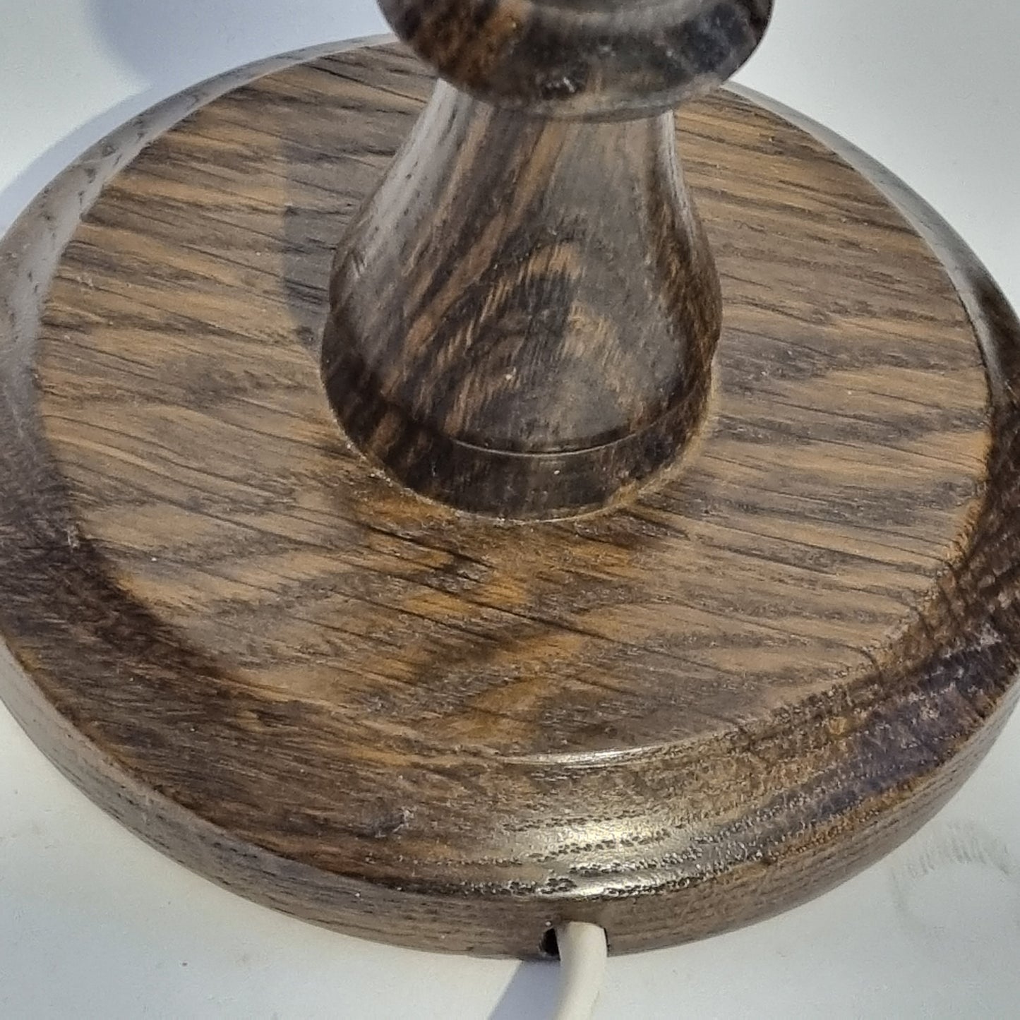 Base of Pair of Swedish Table Lamps in 500-Year Water-Aged Oak – Handcrafted Scandinavian Design, timeless charm, vintage Scandinavian decor