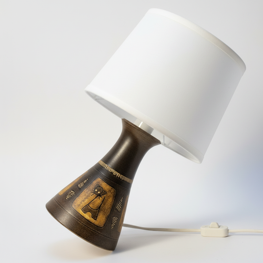 Scandinavian Modern Ceramic Table Lamp from Munk, Sweden, 1960s