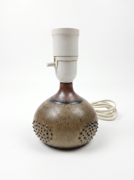 Brutalist Ceramic Table Lamp – Rolf Palm, Swedish Studio Pottery Mölle 1960s