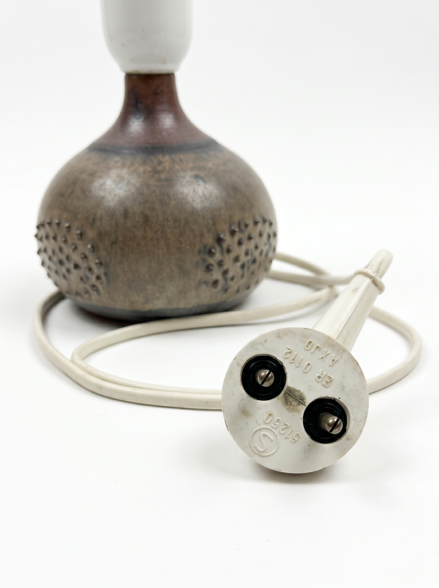 Brutalist Ceramic Table Lamp – Rolf Palm, Swedish Studio Pottery Mölle 1960s