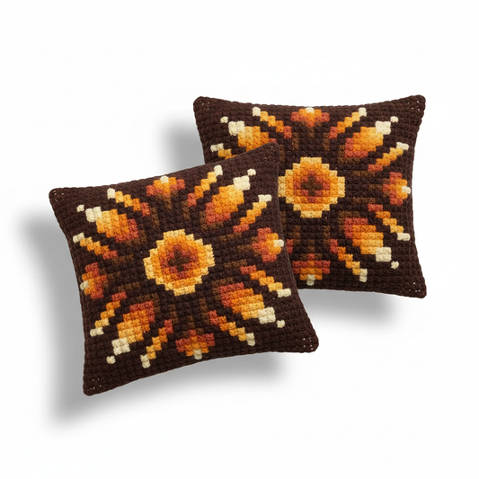 Scandinavian Folk Art Cushions Vintage Handwoven Swedish Textile Pillows