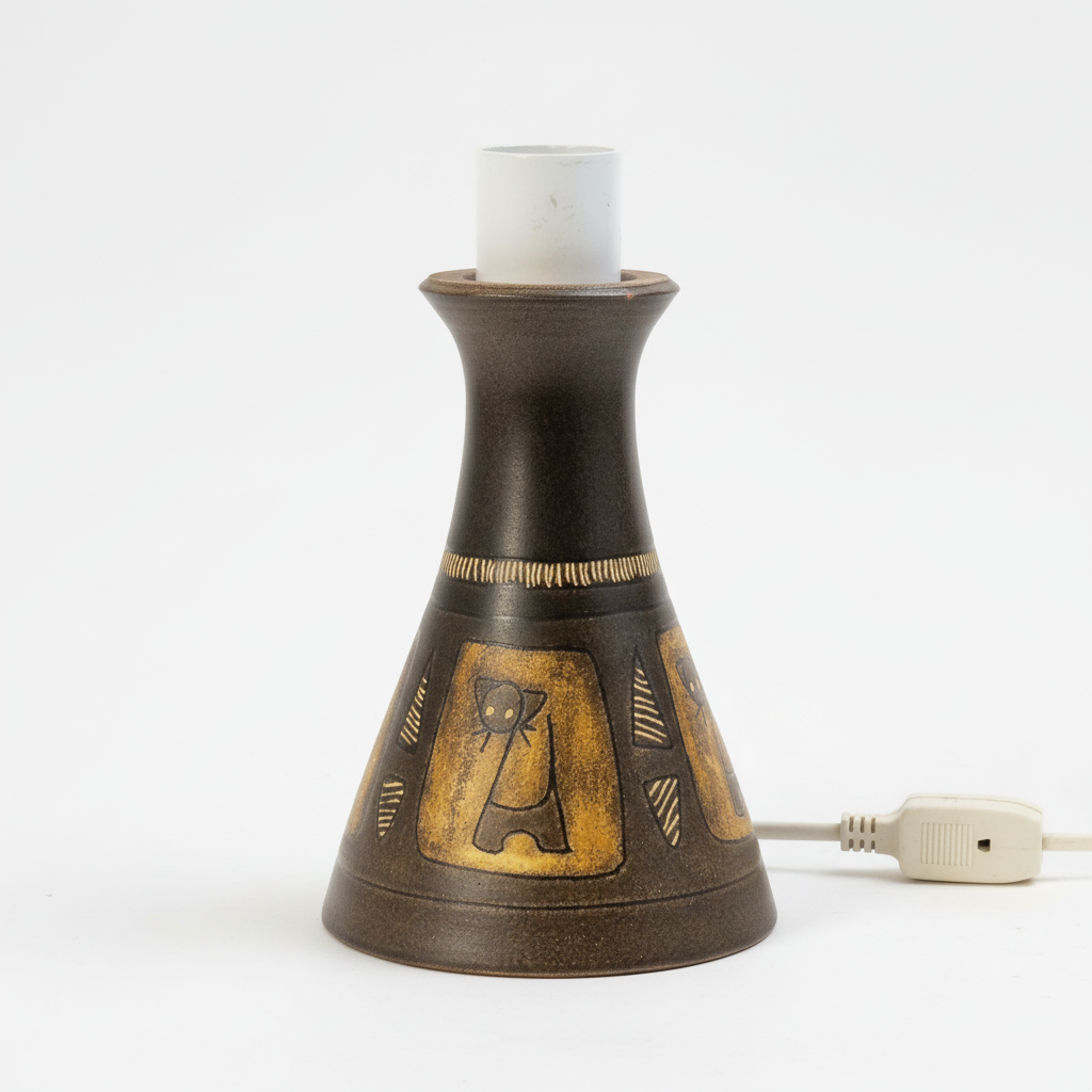 Scandinavian Modern Ceramic Table Lamp from Munk, Sweden, 1960s