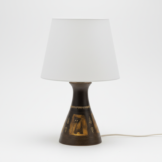 Scandinavian Modern Ceramic Table Lamp from Munk, Sweden, 1960s