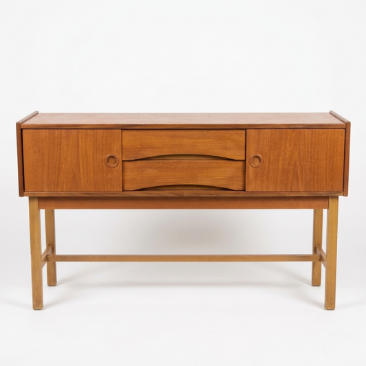 Erik Wörtz Teak Sideboard for IKEA – Hallbyrå, Sweden 1950s–60s, authentic vintage teak furniture, timeless charm.