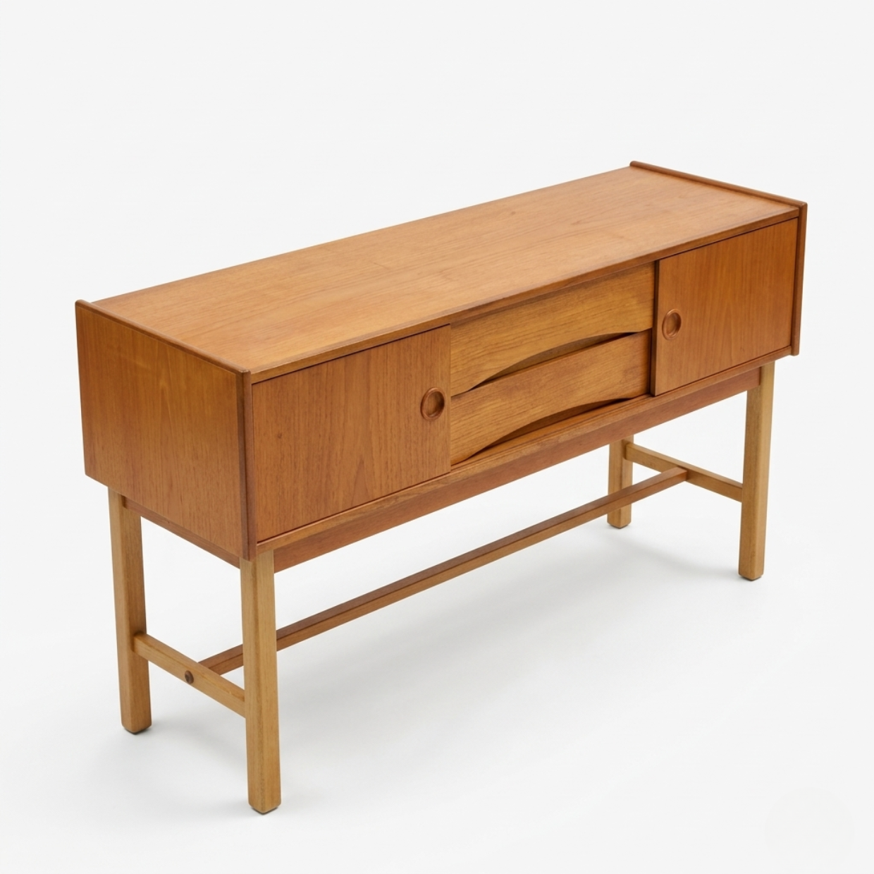 Erik Wörtz Teak Sideboard for IKEA – Hallbyrå, Sweden 1950s–60s, authentic vintage teak with timeless charm