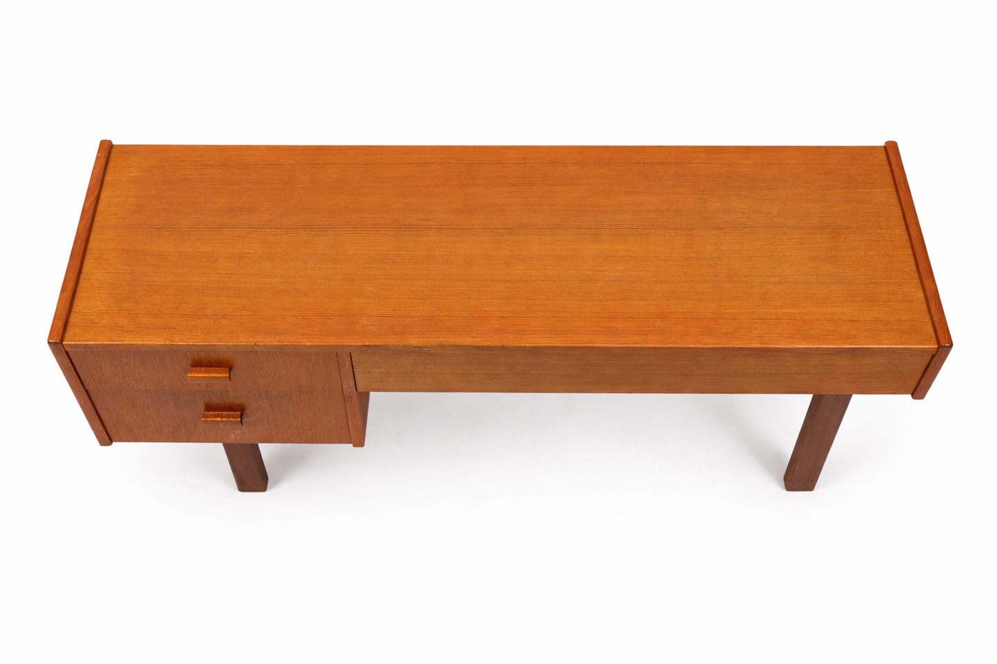 Vintage Teak & Beechwood Console Table – Sweden, 1960s Mid-Century Modern