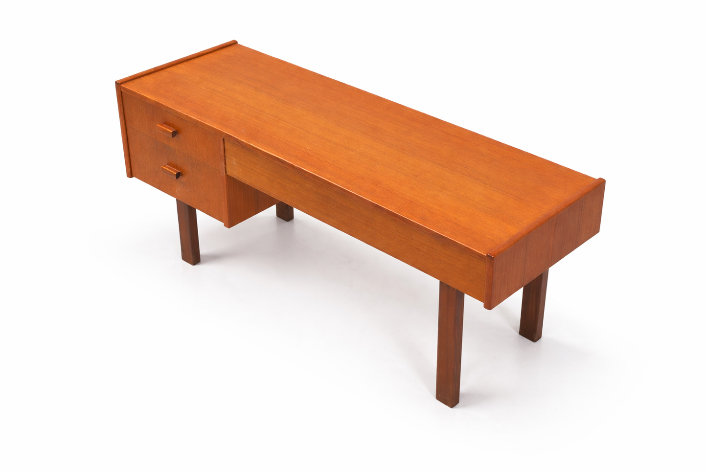 Vintage Teak & Beechwood Console Table – Sweden, 1960s Mid-Century Modern