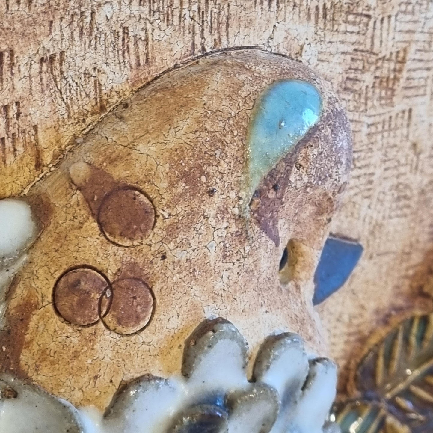 Wall Plaque, Bird on Branch by Curt Magnus Addin, Ceramic Relief, Swedish Studio Pottery, Glumslöv, Signerad __etsy:8194576923