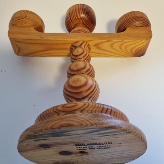 Smalands Slojd Design Stig Johnsson Varnamo Sweden Wooden candle holder