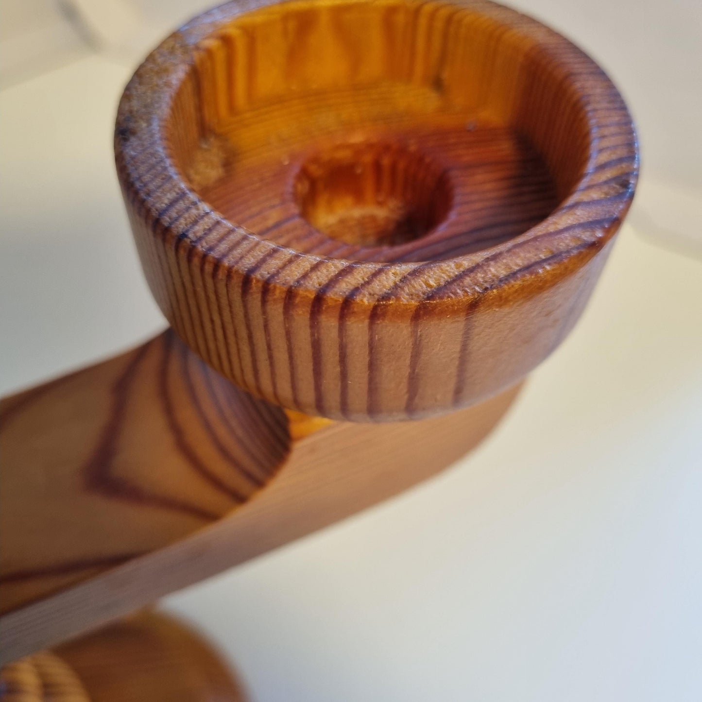 Smalands Slojd Design Stig Johnsson Varnamo Sweden Wooden candle holder