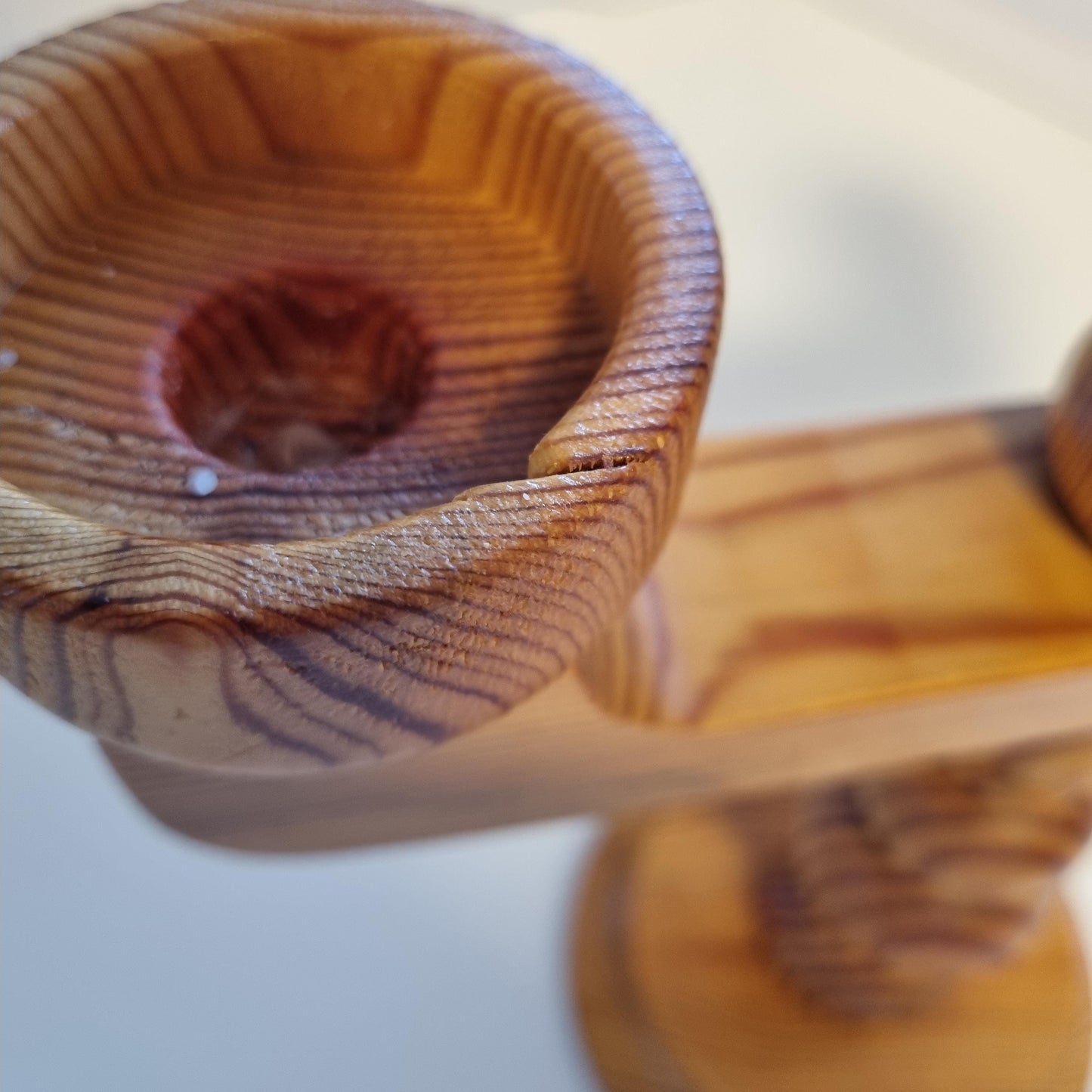 Smalands Slojd Design Stig Johnsson Varnamo Sweden Wooden candle holder